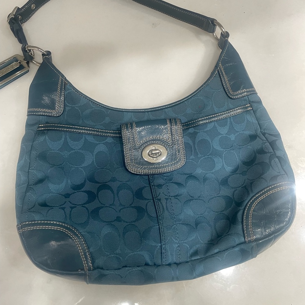 Blue coach bag